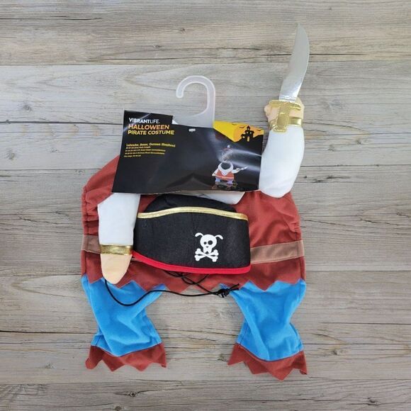 Vibrant Life Pirate Dog Costume Sz M - Picture 2 of 5